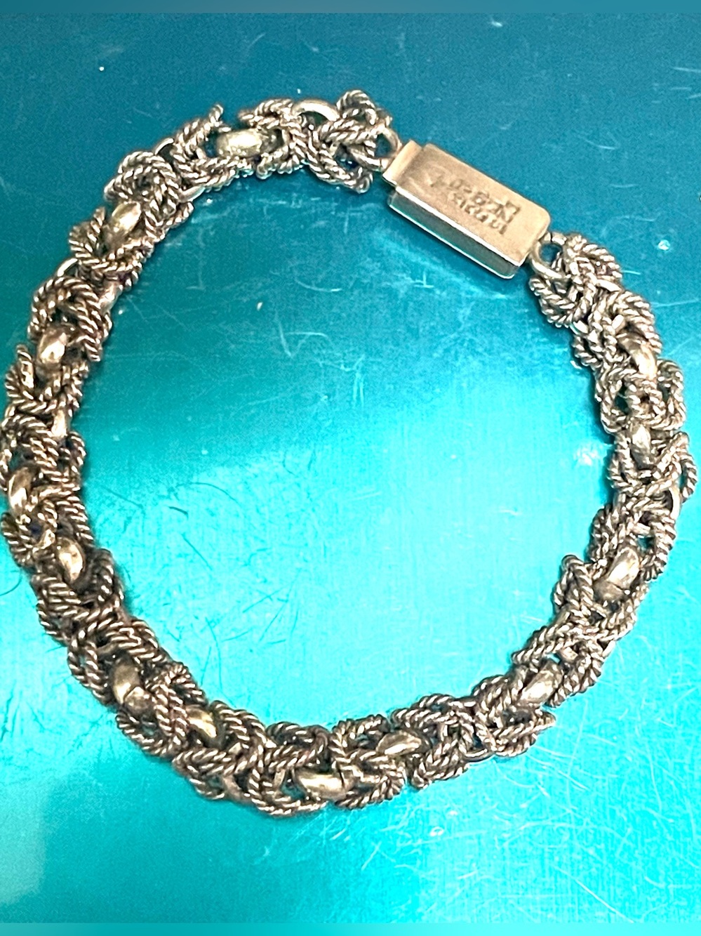 Taxco Sterling Byzantine Bracelet